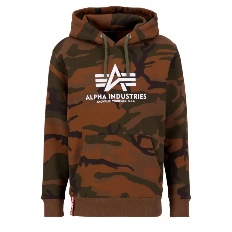 Alpha Industries Herren Hoodie Basic Logo Camo burned camo