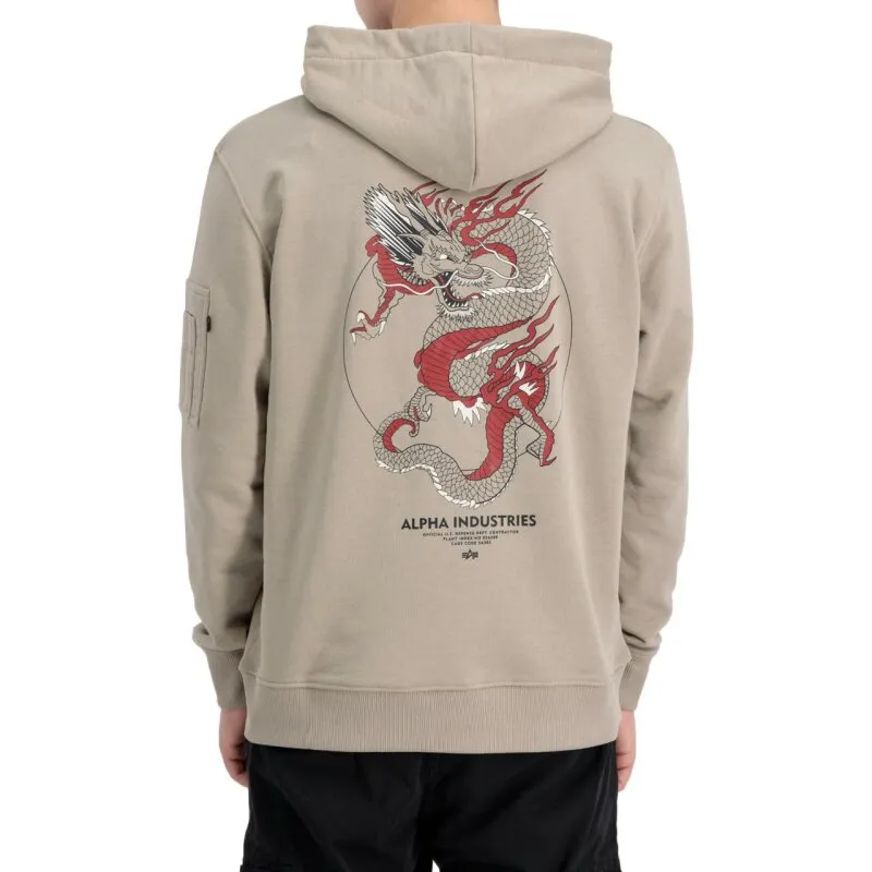 Alpha Industries Herren Hoodie Heritage Dragon vintage sand