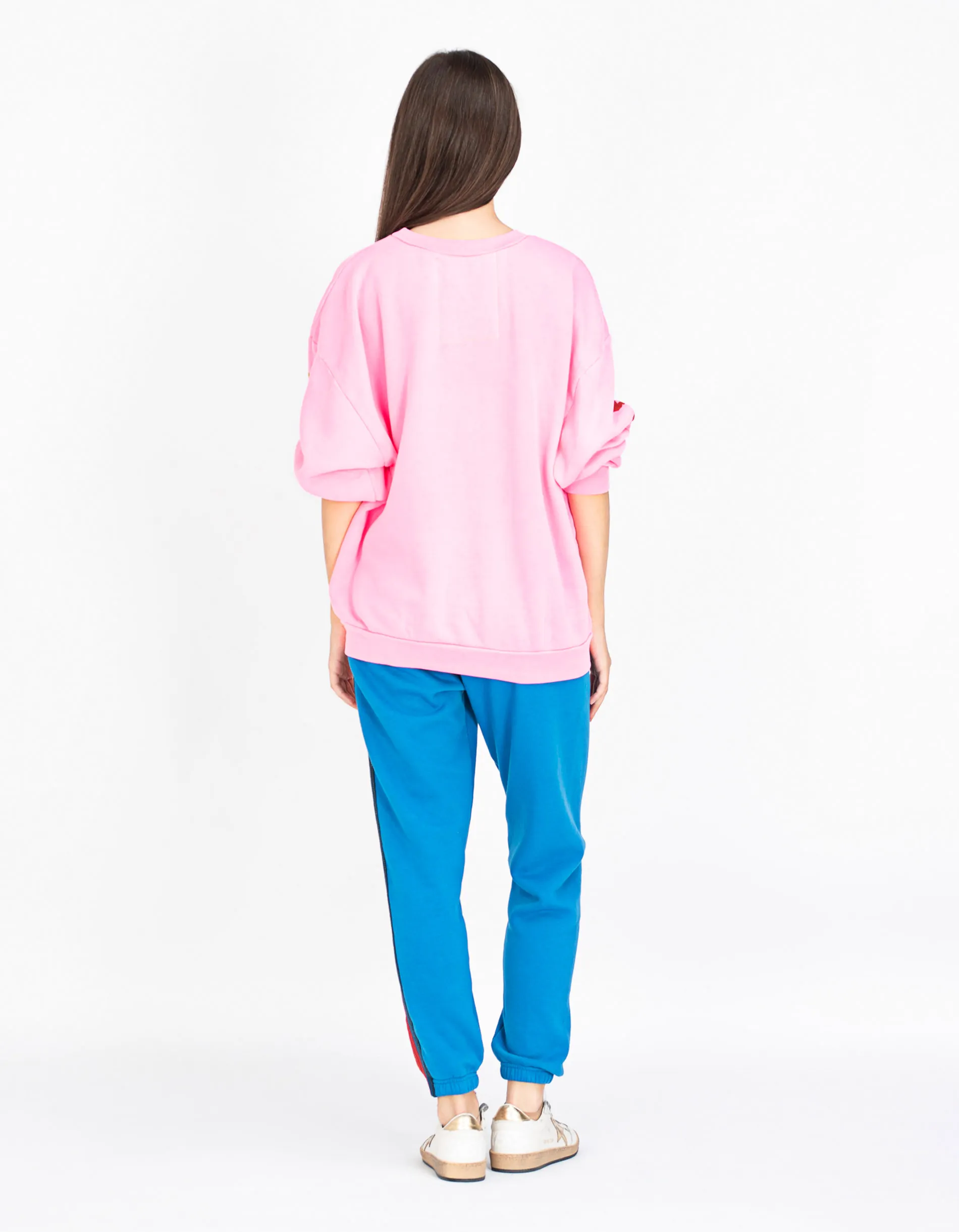 AVIATOR NATION Crew Neonpink // Sweatshirt mit Print