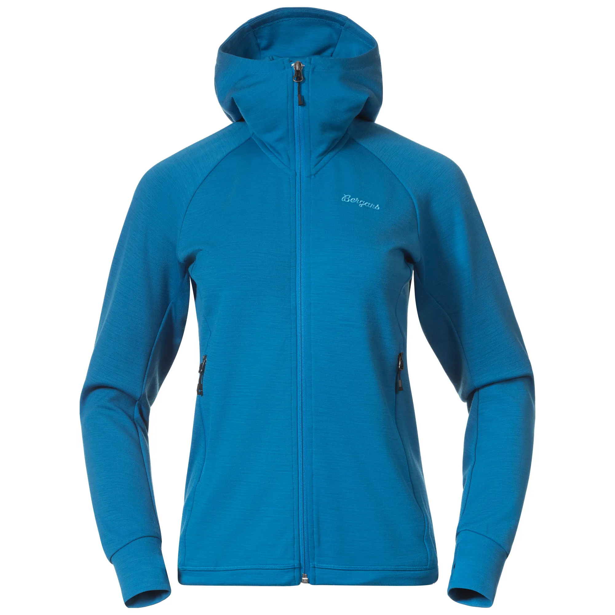 Bergans Rabot Merino Tech Midlayer Hoodie Damen Fleecejacke dark aqua lagoon hier im Fleecejacken Online-Shop günstig kaufe