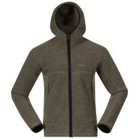 Bergans Vaagaa Merino Terry Midlayer Hoodie Herren Fleecejacke green mud hier im Fleecejacken Online-Shop günstig kaufen