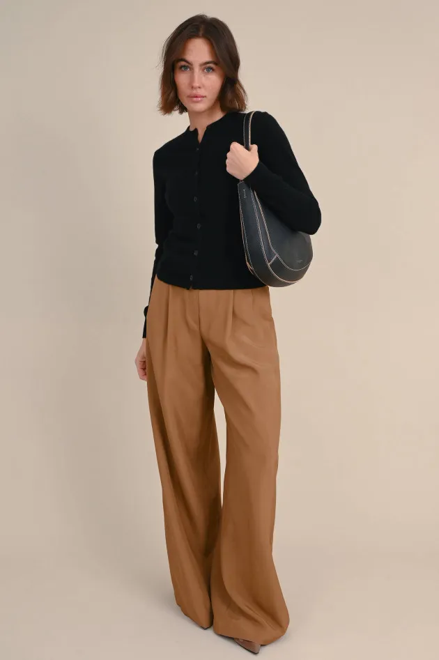 Cashmere Strickweste in Schwarz
