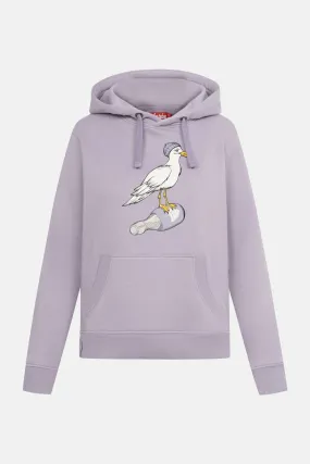 Derbe Hoodie Sturmmöwin Damen Flieder Grau