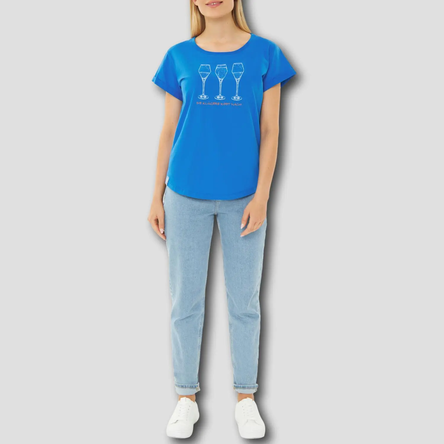Derbe T-Shirt mit witzigem Sekt Print