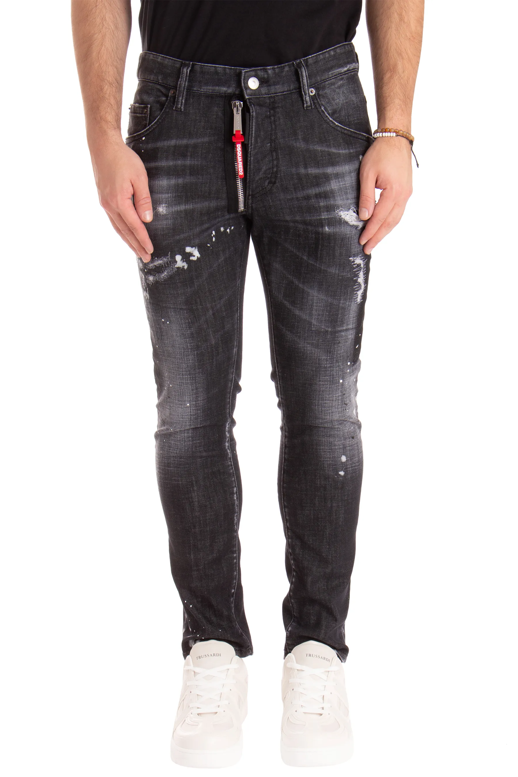 DSQUARED2 Black Pioner Wash Skater Jeans  