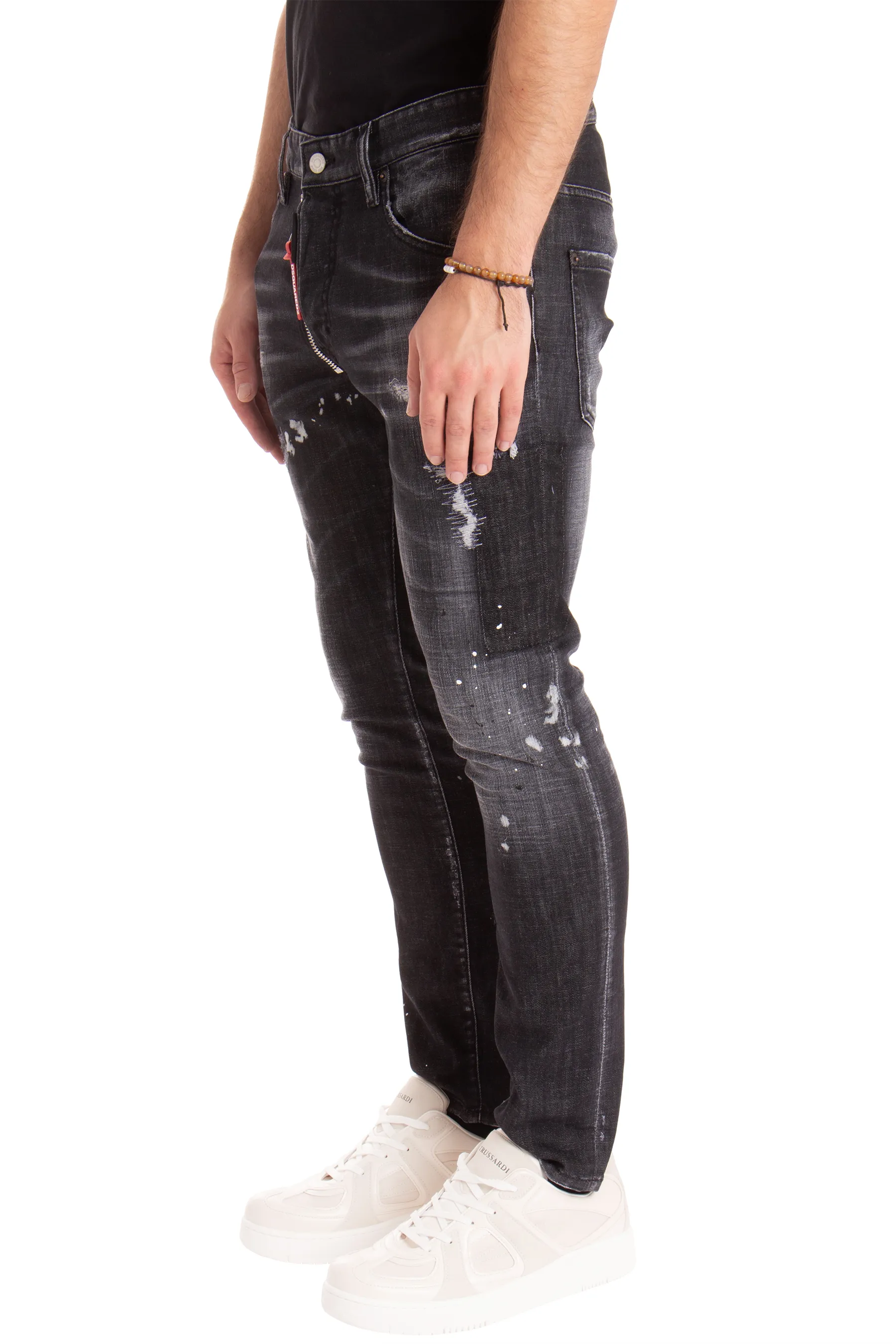 DSQUARED2 Black Pioner Wash Skater Jeans  