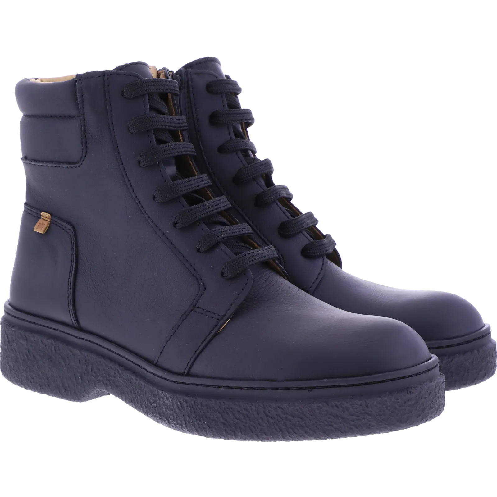 El Naturalista / Modell: N5900 Arpea / Black-Schwarz / Wax-Nappaleder / Damen Stiefel