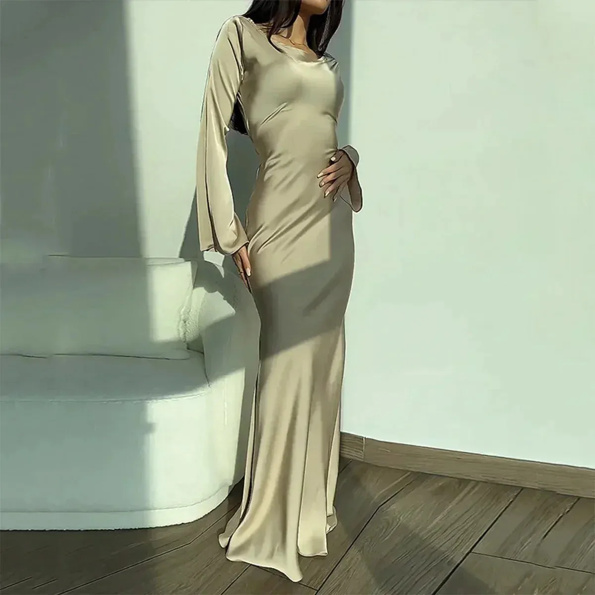 Elegantes Langarmkleid