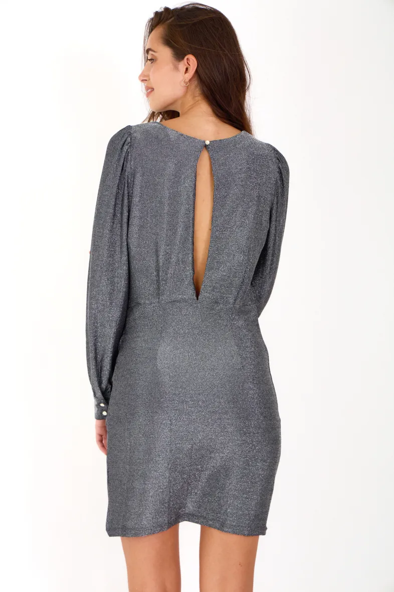 GRAZIA – Glänzendes Langarmkleid