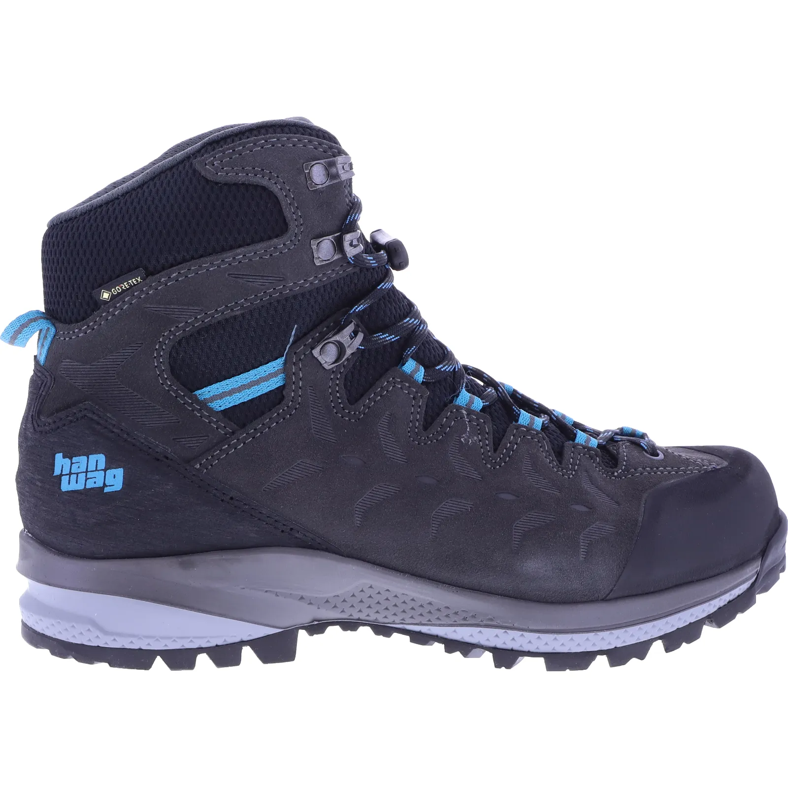 Hanwag / Modell: Makra Trek SF Extra Lady GTX / Asphalt-Ocean / Leder / Gore-Tex / Damen Stiefel