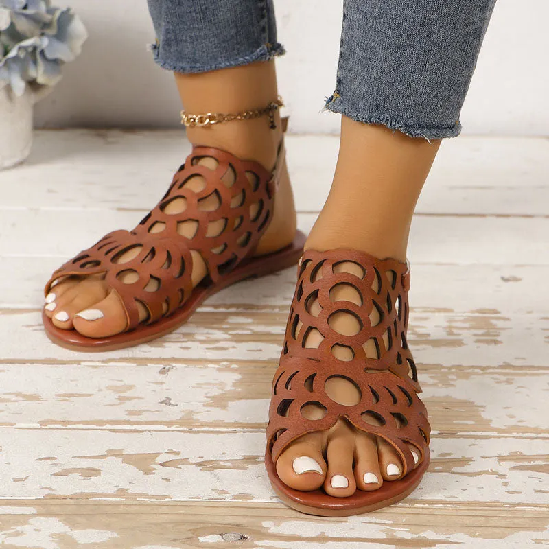Heidi Hohle Flache Sandalen