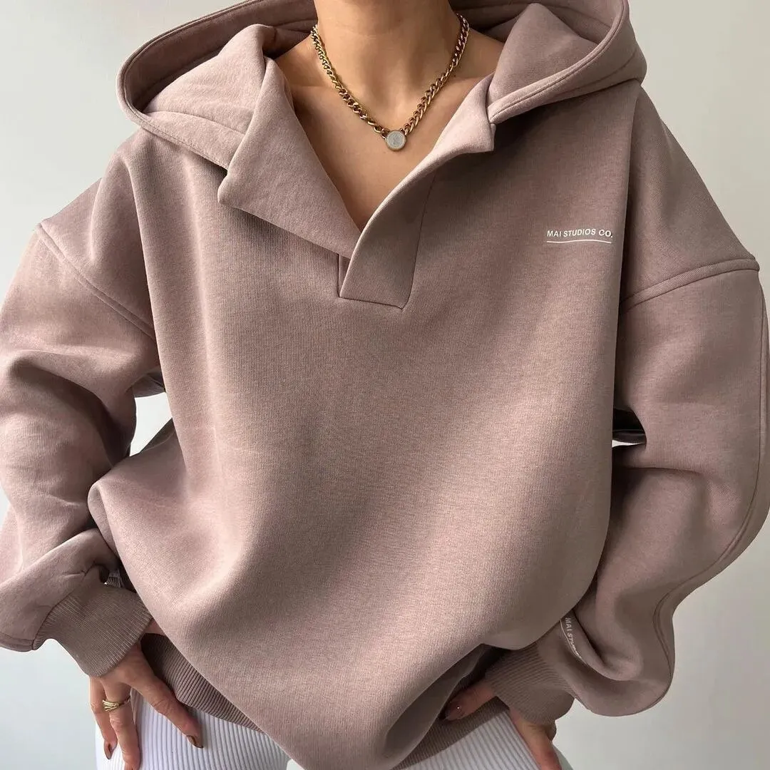 Heidi-Mode | Sweatshirt Eleganz mit V-Ausschnitt