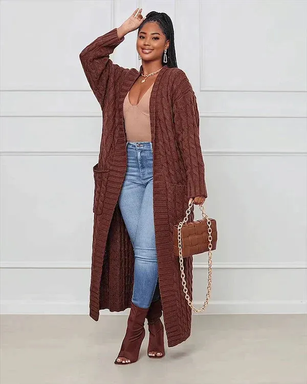 Heidi-Mode | Weste Oversized Lang Strickweste