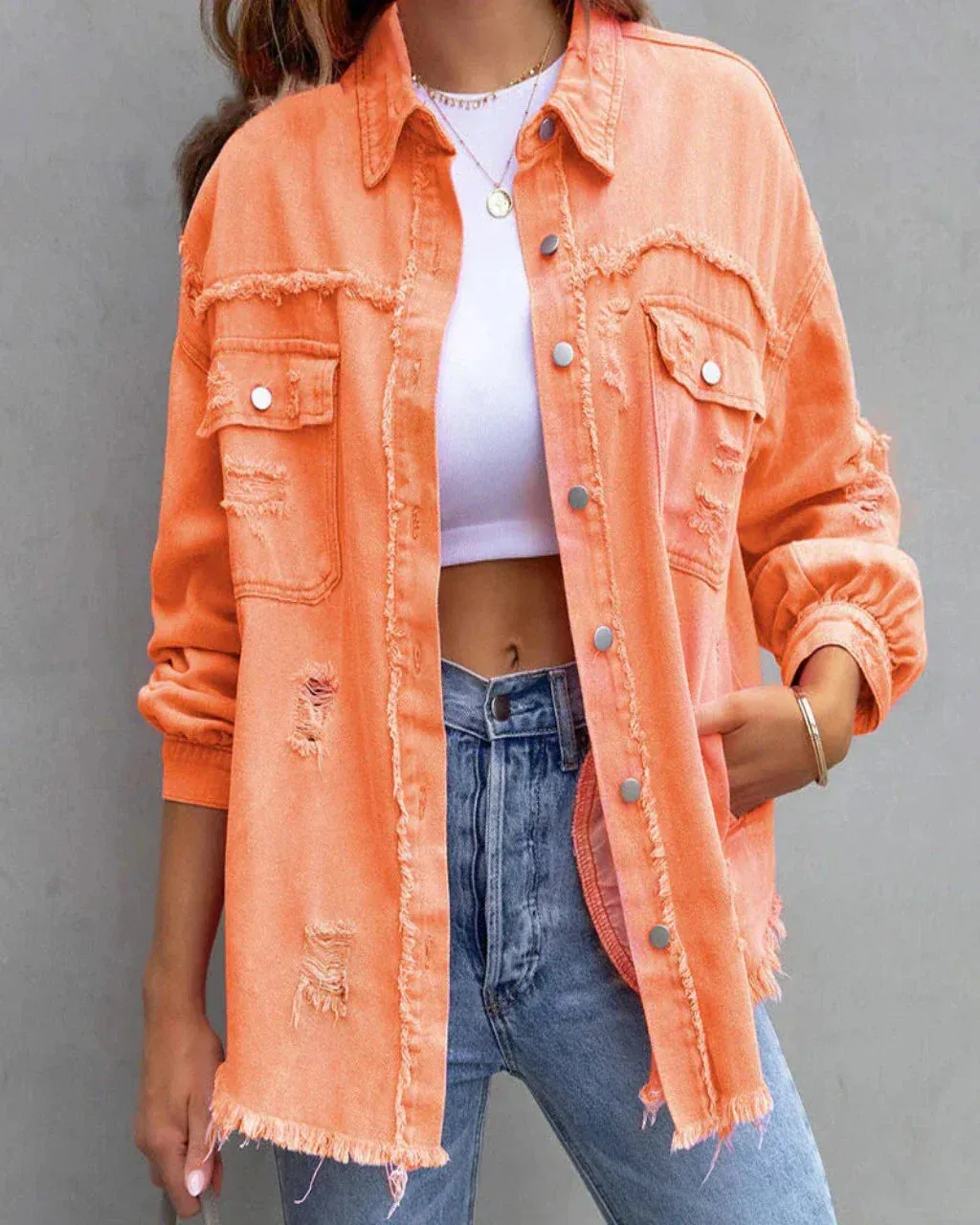 Heidi-Mode | Zerrissene Denim Jacke