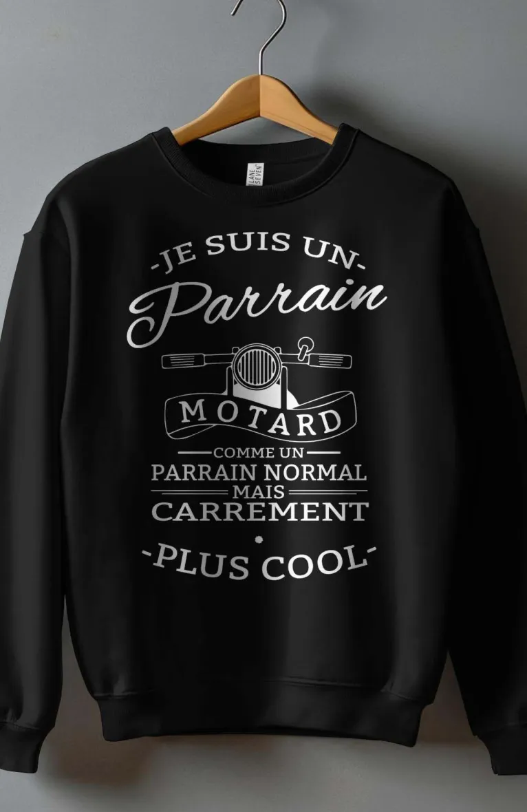 Herren-Sweatshirt mit Rundhalsausschnitt – Pate BIKER + cool