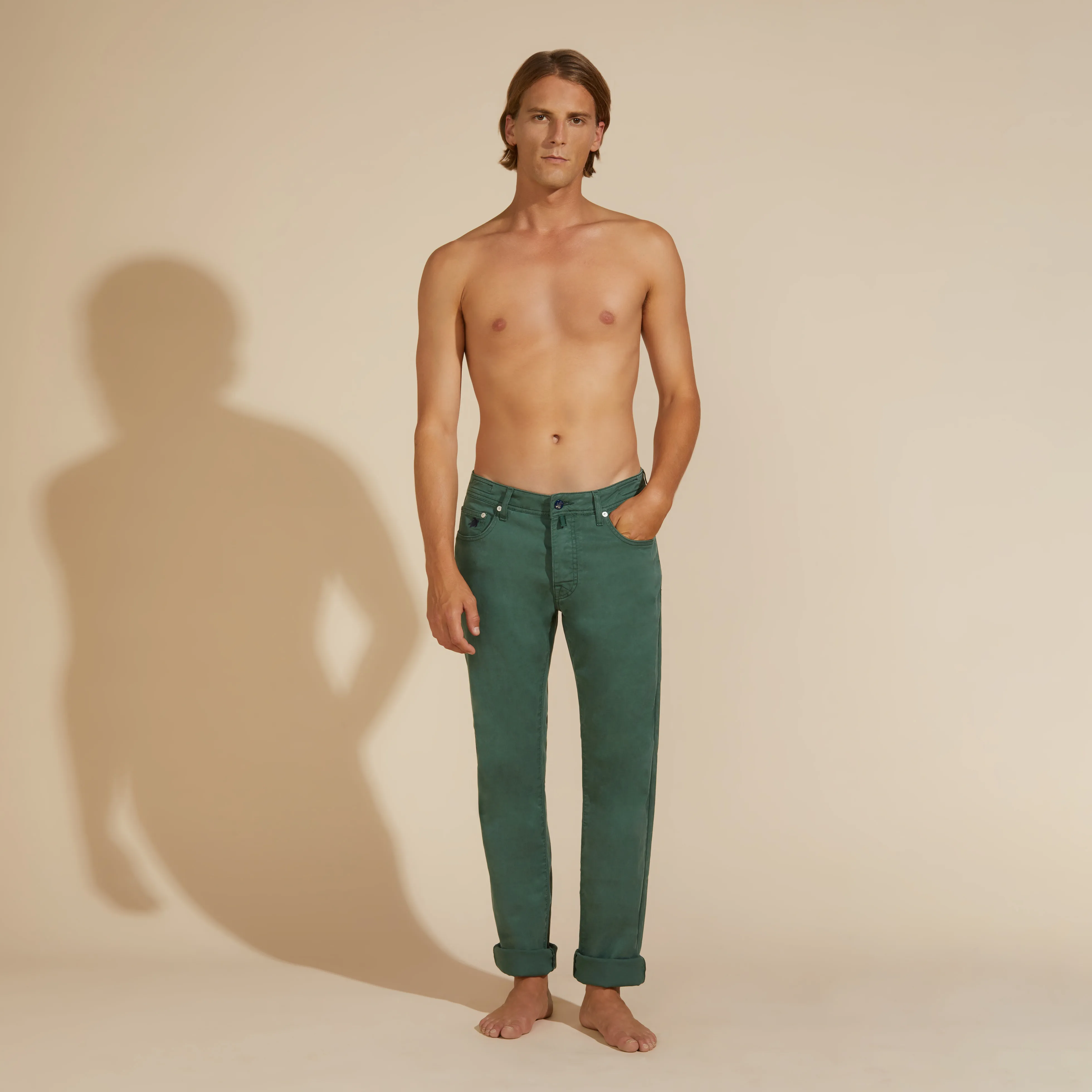 Herrenhose aus Tencel-Gabardine im 5-Taschen-Design