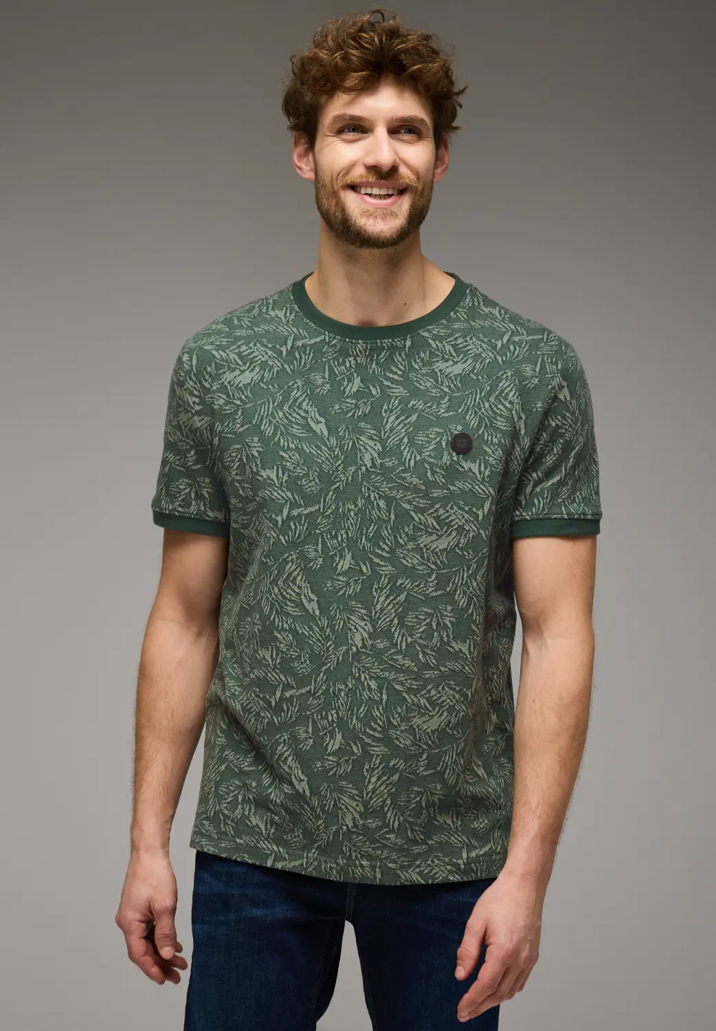 Jaquard-T-Shirt von Street One MEN