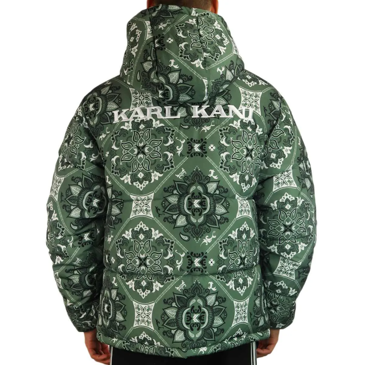 Karl Kani OG Paisley Puffer Winter Jacke 60760122 - grün