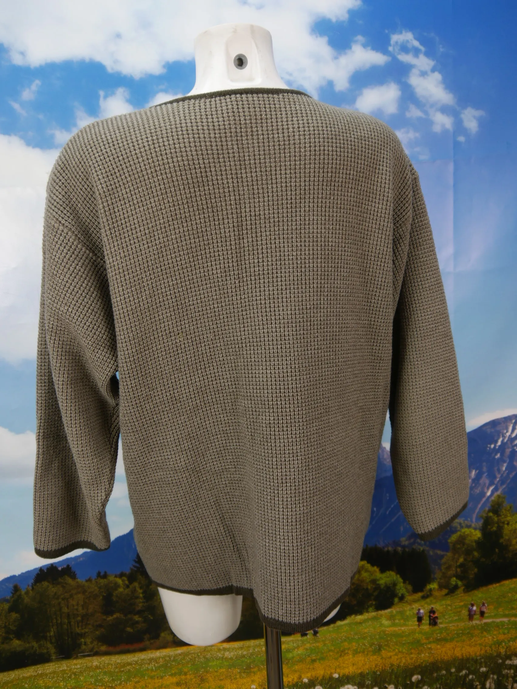 Lab Moda Strickjacke grob gestrickt in schlicht braun Trachtenjacke Jacke Gr.46
