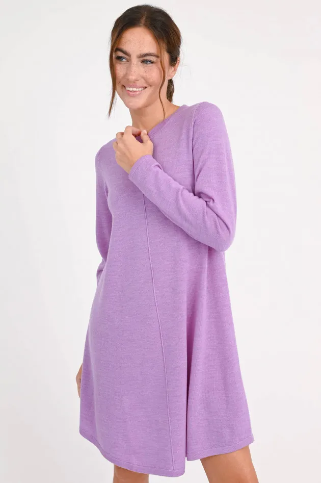 Langarm-Strickkleid  in Violett