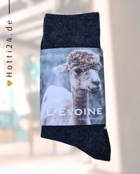 L'Evoine »Alpaka Socken Charcoal
