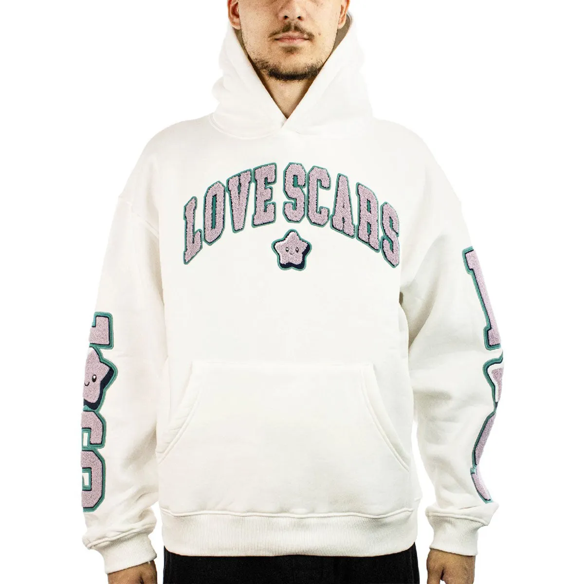 Love Scars College Star Hoodie 61210059 6021020 - creme-blau