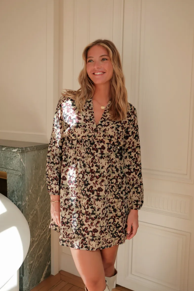 LOVIE – Kurzes Langarmkleid