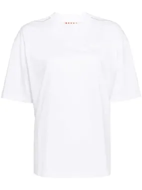   Marni  Padded-Logo Organic-Cotton T-Shirt White  T-Shirts 