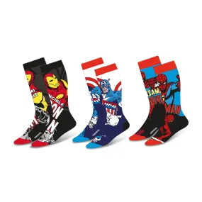 Marvel - Comics Character Socken 3er Set-| Elbenwald