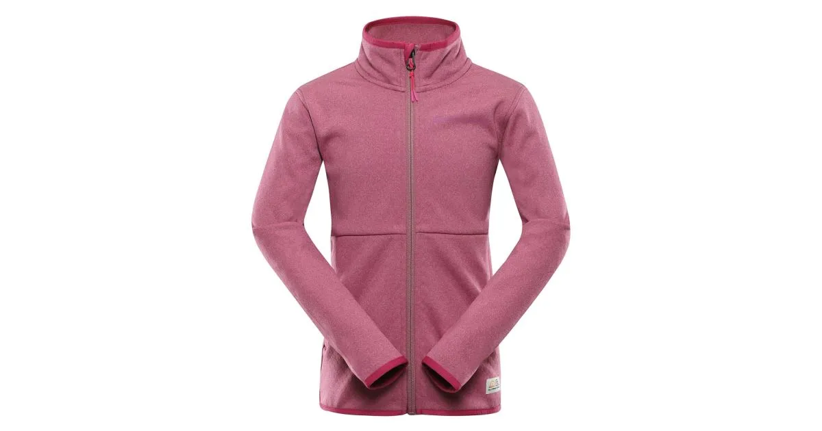 Meliertes Kinder-Sweatshirt ALPINE PRO QERTO rosa