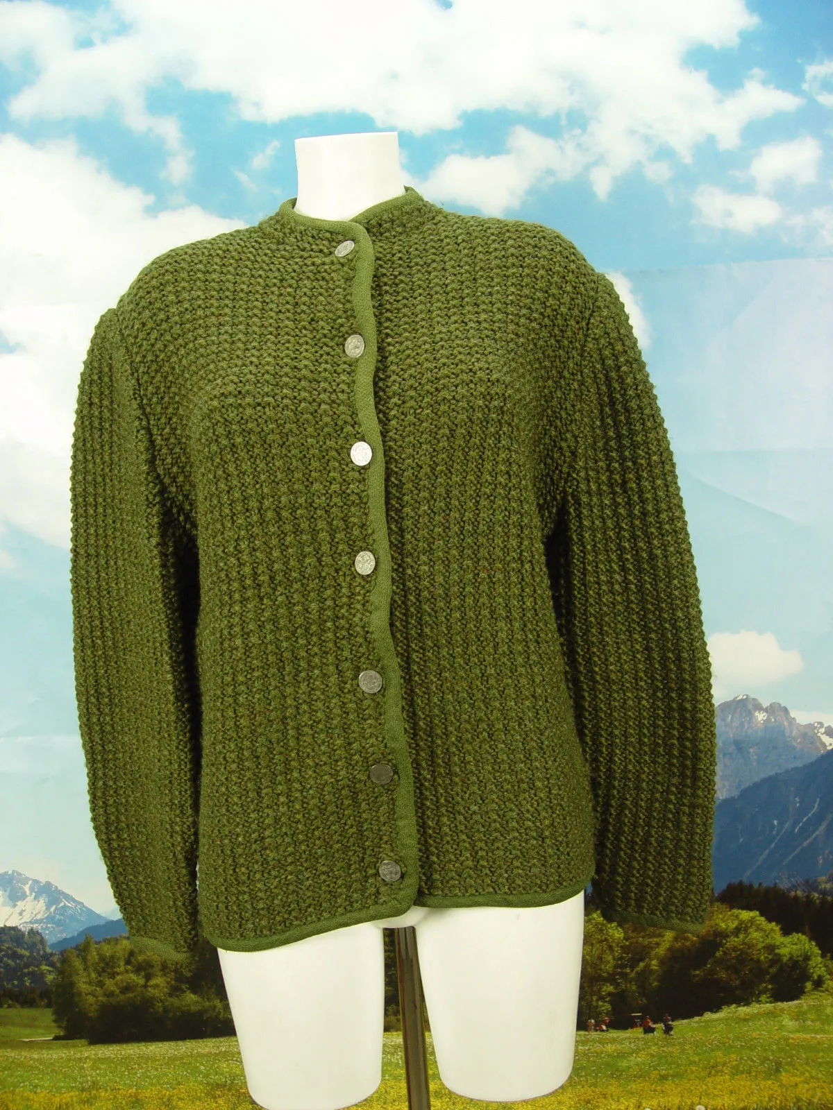 neuwertig und extrem dick Grobstrick Strickjacke Jacke Trachtenjacke Gr.48