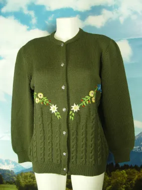 neuwertige herrliche Dirndljacke Strickjacke Jacke Trachtenjacke Gr.48