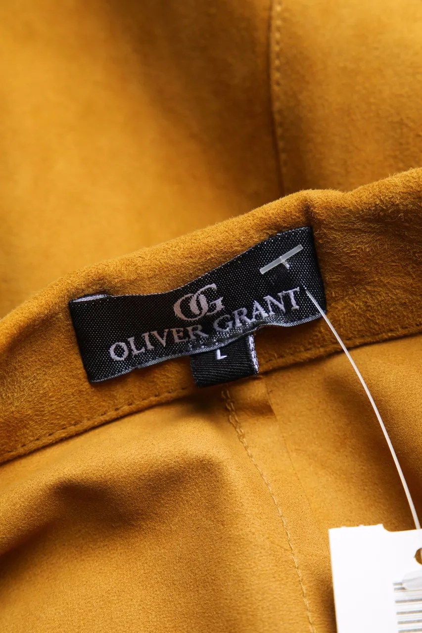 OLIVER GRANT - Wildleder-Jacke mit Muschelsaum - L