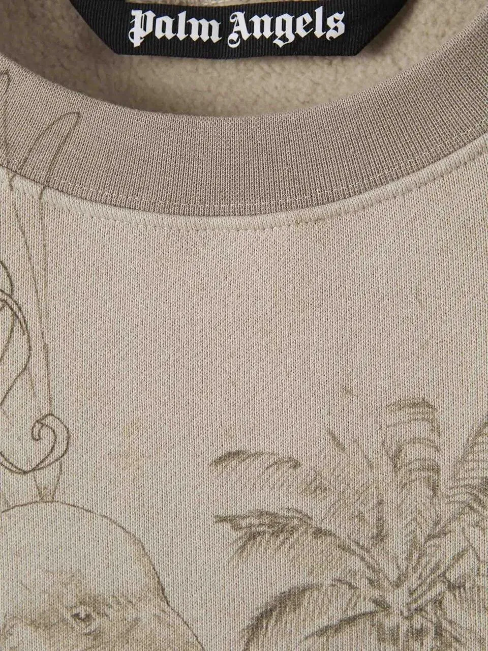   Palm Angels  Pencil Cotton Sweatshirt beige