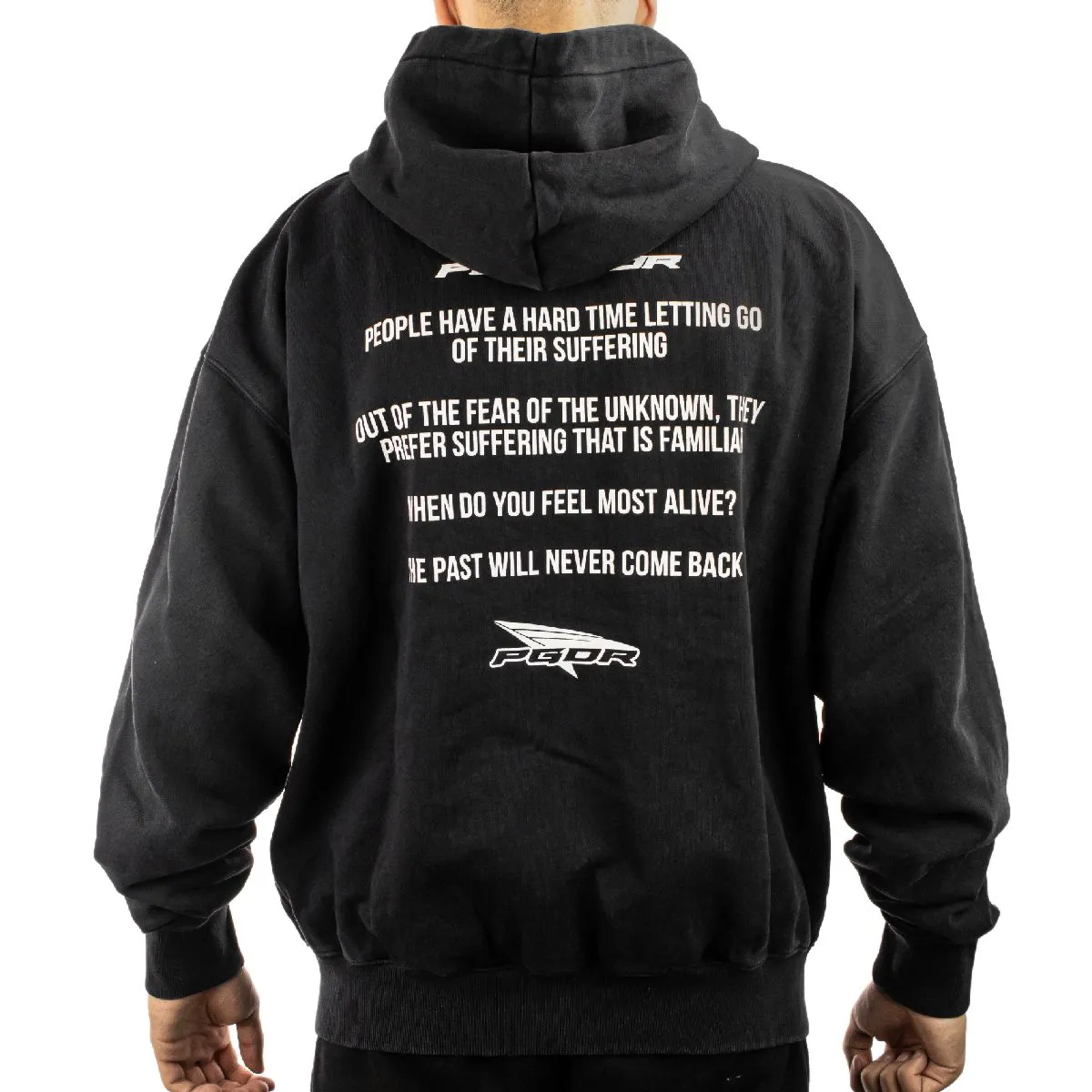 Pegador Dubose Oversized Sweat Jacke Zip Hoodie PGDR-3942-065 - schwarz gewaschen