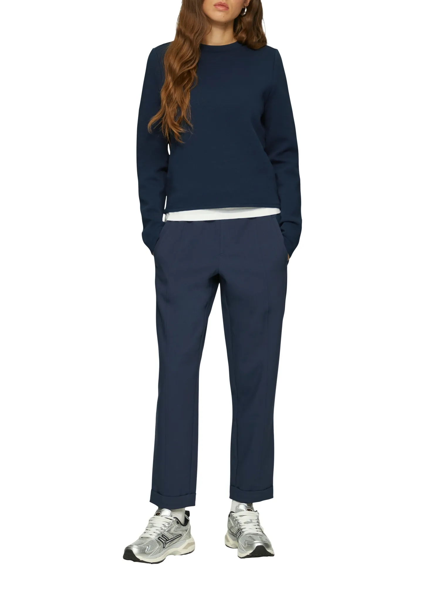 QS Verkürztes Sweatshirt aus Interlockjersey 10777069