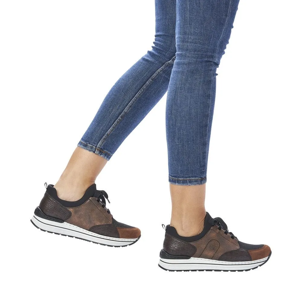 Rieker Antistress Sneaker Keilsohle braun N6983-24
