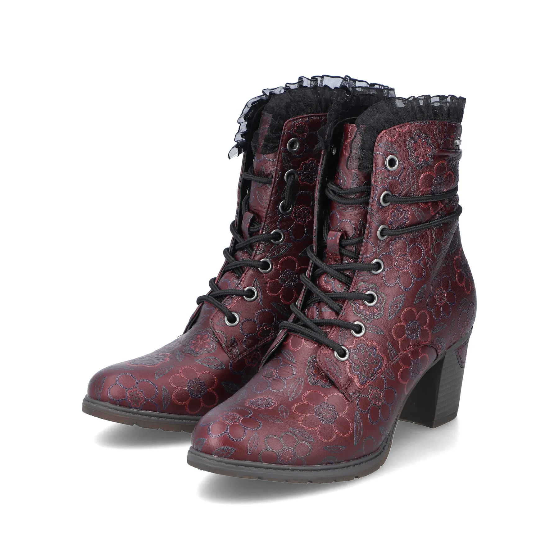 Rieker Damen Stiefeletten bordeaux | 96030-35