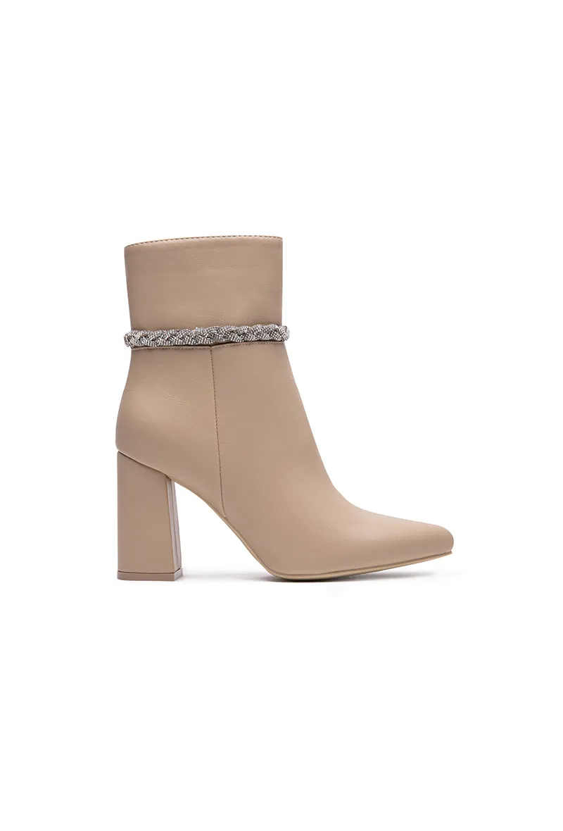 Stiefeletten mit spitzem Zehenabsatz