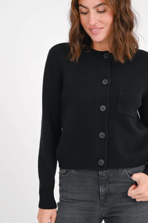 Strickweste aus Cashmere in Schwarz