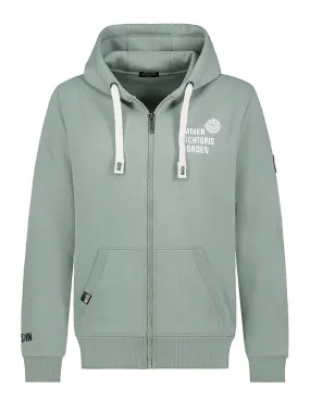 Sweatjacke in Hellgrün