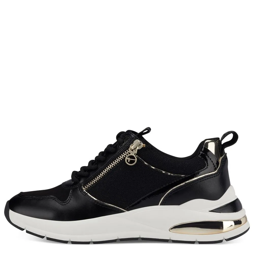 Tamaris Sneaker Schnürschuh Wechselfußbett weiß schwarz S13 1-1-23723-20