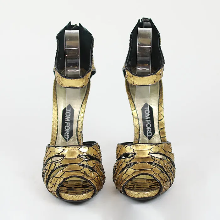 TOM FORD Python Plateau Sandalen