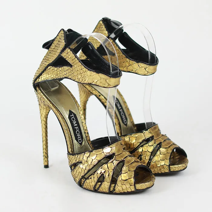 TOM FORD Python Plateau Sandalen