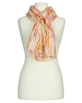 Tuch mit Glanzeffekt für Damen in  orange von fashion made in italy