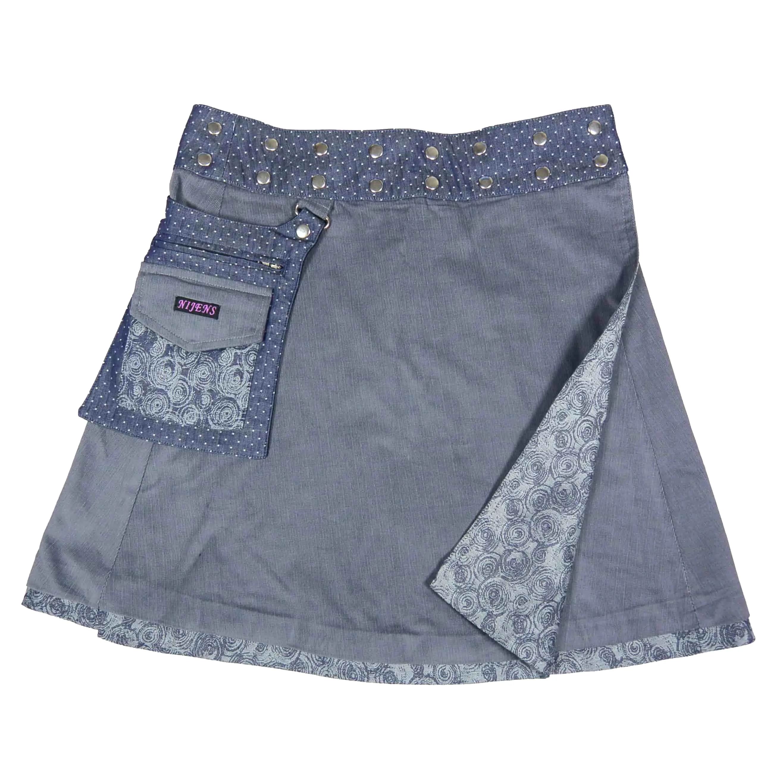 Wenderock Wickelrock Cordstoff/Jeans - Rasmalai Denim 18