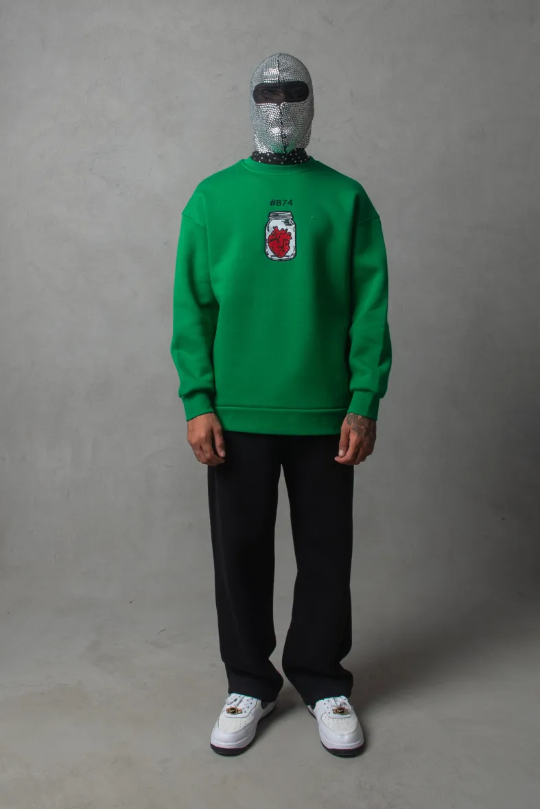 ÜBERGROßES, BESTICKTES SWEATSHIRT MIT 360 GRM